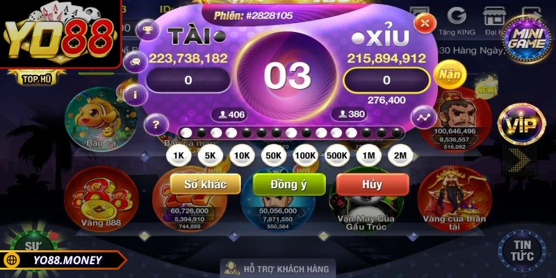 Người tham gia lưu ý đến các loại cược tài xỉu